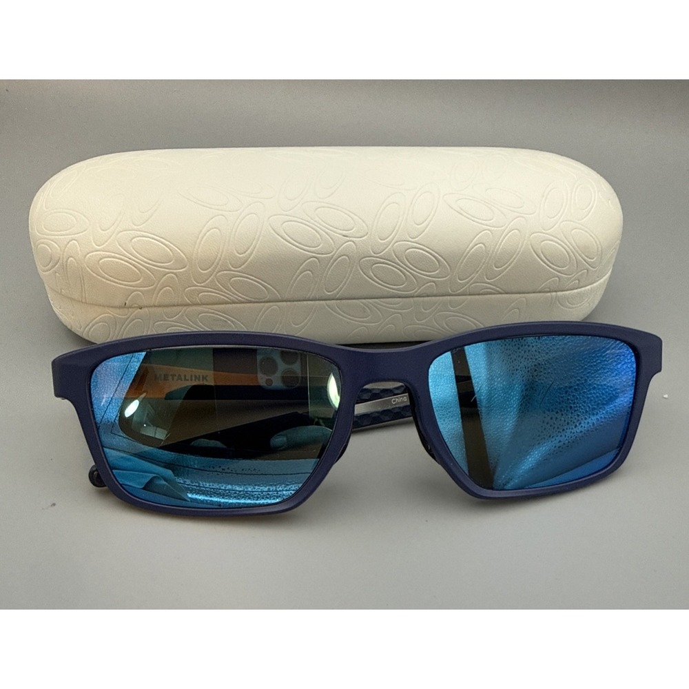 Oakley Metalink Authentic OX8153 Eyeglass Frames 57 17 136 Matte Denim & Case